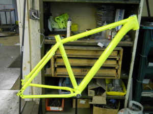 7005 Neon Painted Custom Snow Bike
