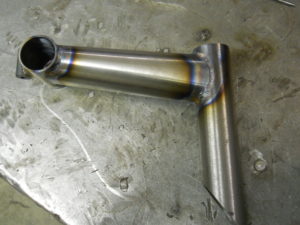 Custom made steel bicycle stem